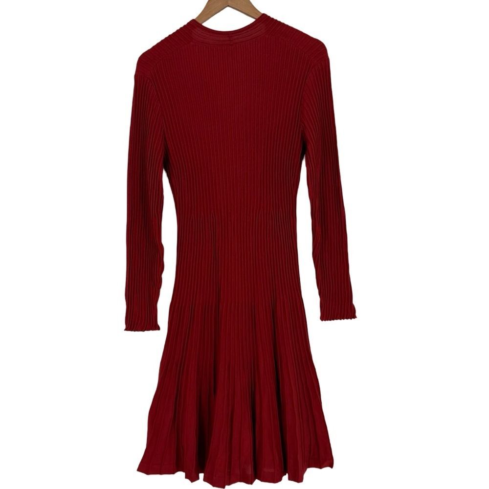 Peruvian Connection Julieta Pima Cotton Ribbed Dress in Salsa | Large - Picture 4 of 6